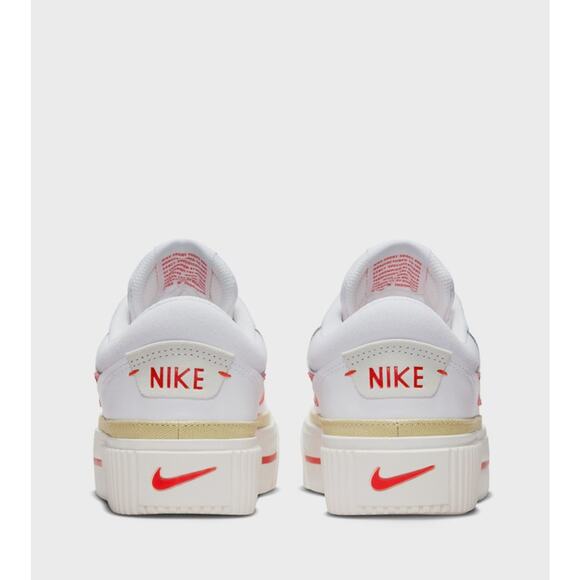 Nike Court Legacy Lift Women's size 9.5 White Gold Red Causal Shoes DM7590-110 - Picture 4 of 12